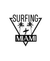 Surfing t shirt template design. vector