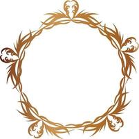 Golden circle frame design. vector