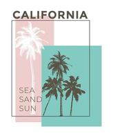 California t shirt template design. vector