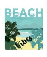 diseño de plantilla de camiseta de playa. vector