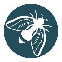 icono de diseño de ilustraciones de logotipo de abeja vector