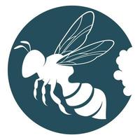 icono de diseño de ilustraciones de logotipo de abeja vector