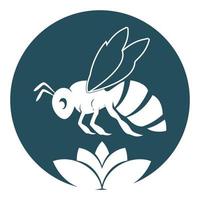 icono de diseño de ilustraciones de logotipo de abeja vector