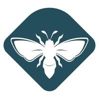 icono de diseño de ilustraciones de logotipo de abeja vector