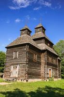 Old wooden church in the village photo