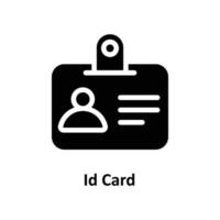 Id Card Vector  Solid Icons. Simple stock illustration stock