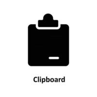 Clipboard Vector  Solid Icons. Simple stock illustration stock