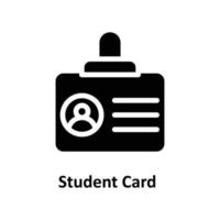 Student Card  Vector  Solid Icons. Simple stock illustration stock