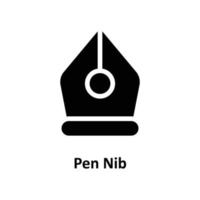 Pen Nib Vector  Solid Icons. Simple stock illustration stock