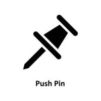 Push Pin Vector  Solid Icons. Simple stock illustration stock