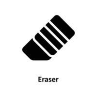 Eraser Vector  Solid Icons. Simple stock illustration stock