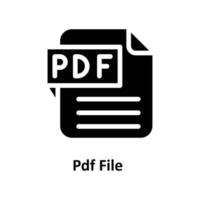 Pdf File Vector  Solid Icons. Simple stock illustration stock