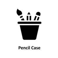 Pencil Case Vector  Solid Icons. Simple stock illustration stock