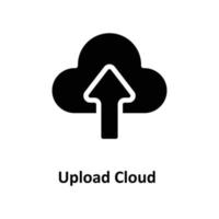 Upload Cloud  Vector  Solid Icons. Simple stock illustration stock
