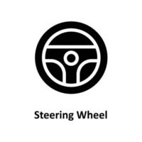 Steering Wheel Vector  Solid Icons. Simple stock illustration stock