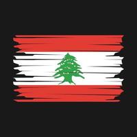 Líbano bandera ilustración vector