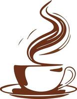 Steaming Cup of Coffee on White Background vector