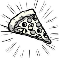 delicioso rebanada de Pizza vector ilustración
