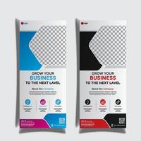 Roll up banner set design template design. Roll up banner gradient bile design template. vector