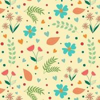 Spring seamless pattern. Spring design for Easter, for packaging, tablecloths, wallpapers, fabrics. Editable design with floral elements. vector