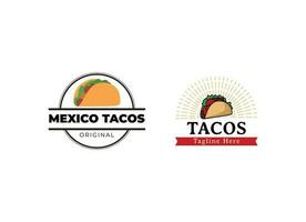 Tacos logo design vector illustration