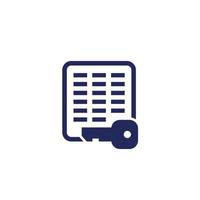 private key for access icon, vector