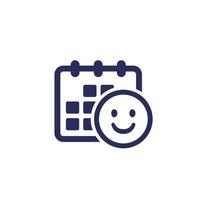 nice day icon with emoji and calendar vector