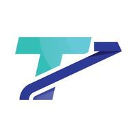 Alphabet T Investment Logo vector