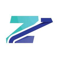 alfabeto z inversión logo vector