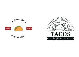 Tacos logo design vector illustration