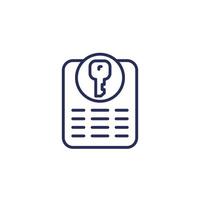 private key for access line icon vector