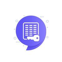 private key for access icon, vector