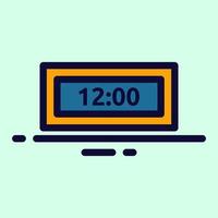 simple clock icon vector illustration modern trendy design, suitable for advertisement, website, social media post and other graphic needs.