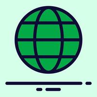 globe icon vector illustration design, suitable for advertisement, website, social media post and other graphic needs.