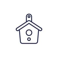 birdhouse line icon on white vector