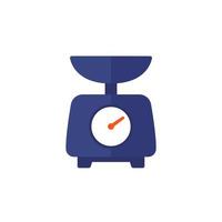 food scales icon on white, flat design vector