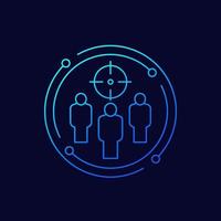 hiring people line vector icon