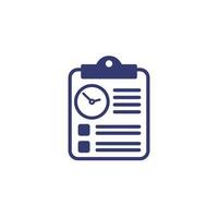 timesheet and time tracking icon vector