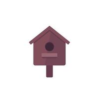 birdhouse icon on white, flat design vector