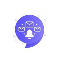 email alert icon for web vector