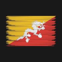 Bhutan Flag Illustration vector