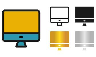 simple device komputer icon vector illustration modern trendy design, suitable for advertisement, website, social media post and other graphic needs.