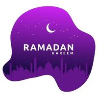 Islamic Ramadan themed greeting card template vector illustration, perfect for advertising, social media, banner background needs.