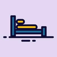 simple bed icon vector illustration modern trendy design, suitable for advertisement, website, social media post and other graphic needs.