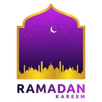 Islamic Ramadan themed greeting card template vector illustration, perfect for advertising, social media, banner background needs.