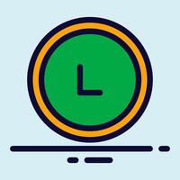 simple clock icon vector illustration modern trendy design, suitable for advertisement, website, social media post and other graphic needs.