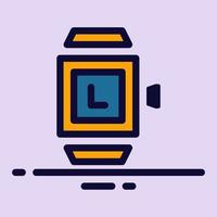 simple clock icon vector illustration modern trendy design, suitable for advertisement, website, social media post and other graphic needs.