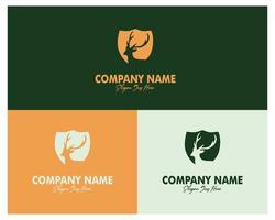 deer and shield logo set. premium vector design. appear with several color choices. Best for logo, badge, emblem, icon, design sticker, industry. available in eps 10.