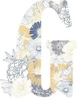 G letter Seamless Floral Pattern Background vector