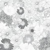 fondo de patrón floral transparente vector